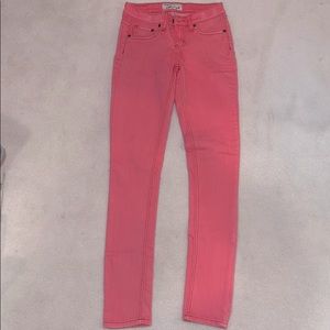 pink skinny jeans